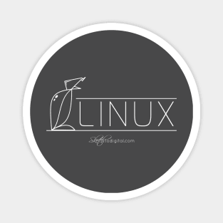 Abstract Linux Penguin Magnet